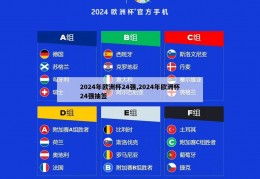 2024年欧洲杯24强,2024年欧洲杯24强抽签