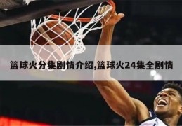 篮球火分集剧情介绍,篮球火24集全剧情